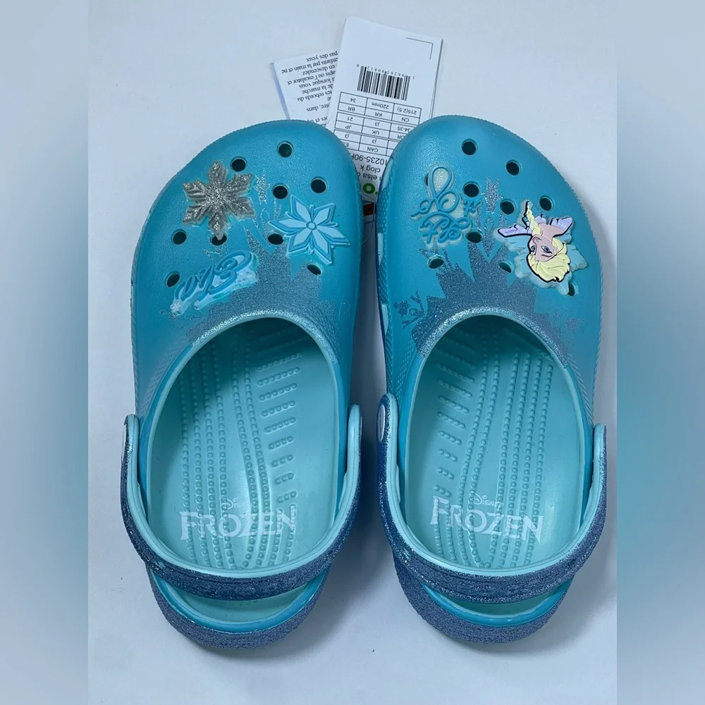 CROCS Kids Light Blue Frozen Themed Clogs